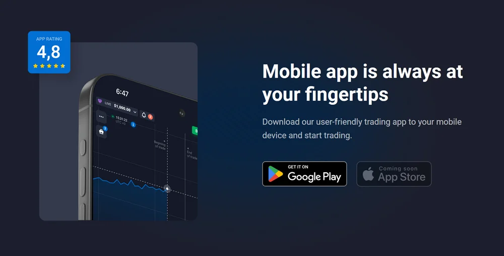 quotex mobile apps on the website